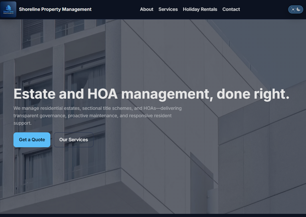 Shoreline property management software